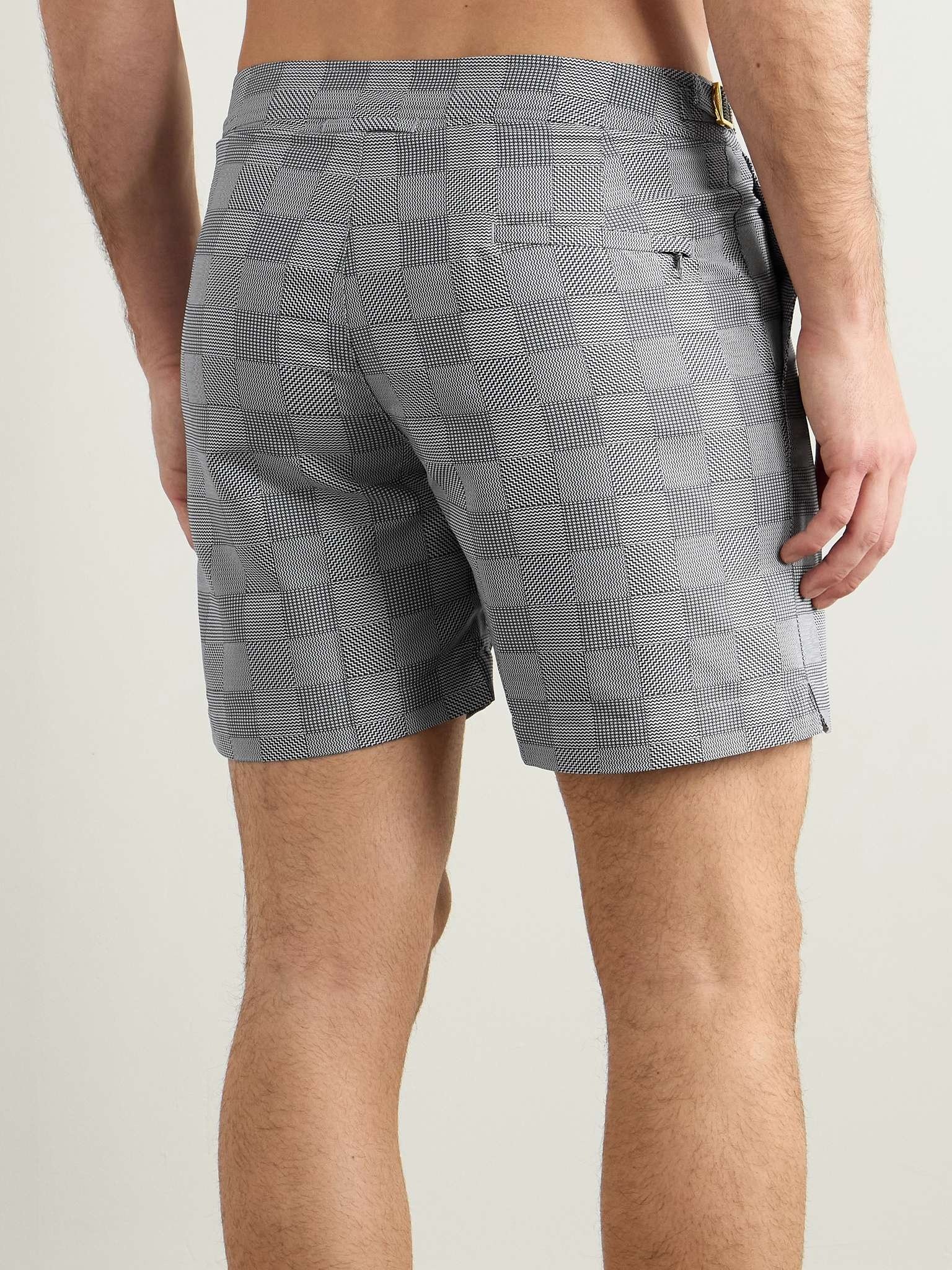 + 007 Bulldog Straight-Leg Checked Recycled Swim Shorts - 3