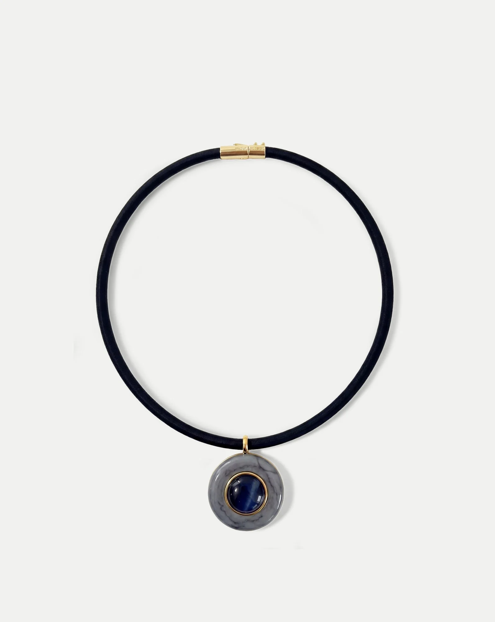 ROUND DOUBLET PENDANT NECKLACE - 1