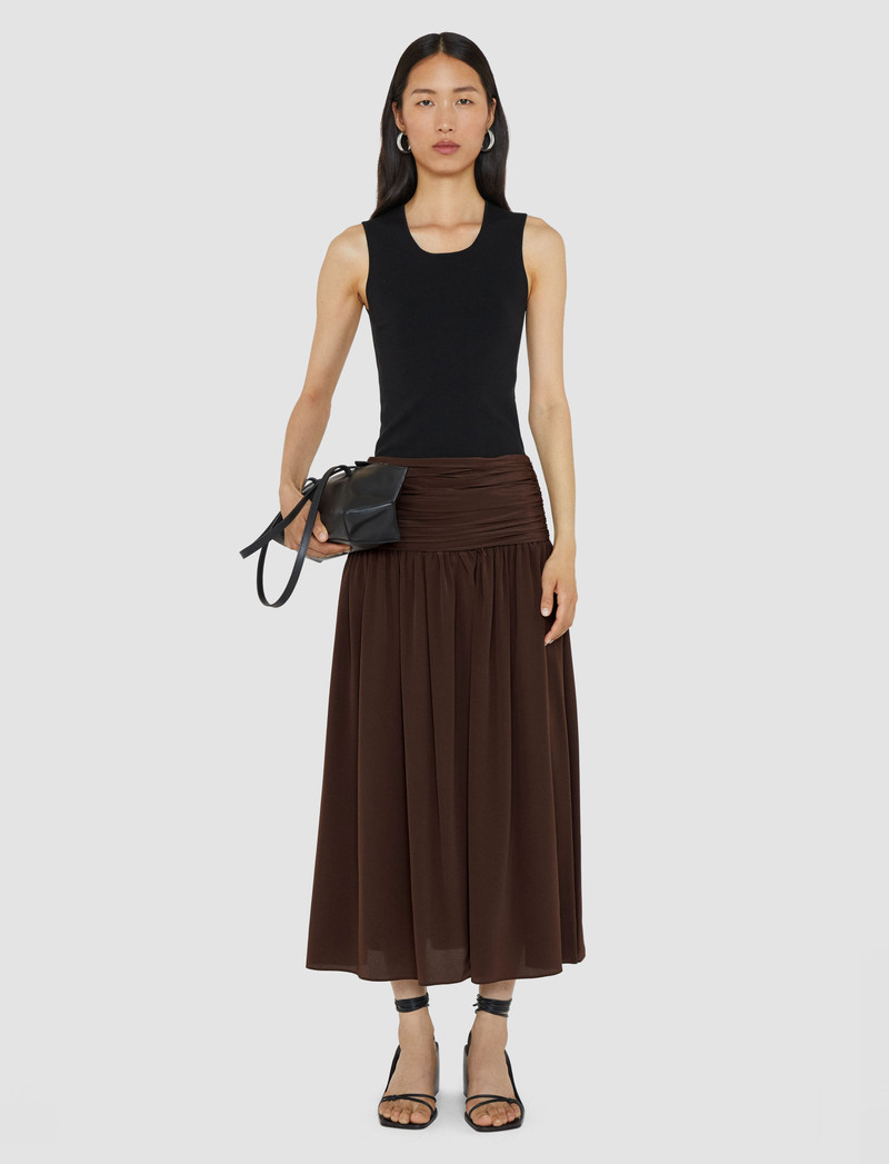JOSEPH Bex Crepe de Soie Silk Skirt outlook