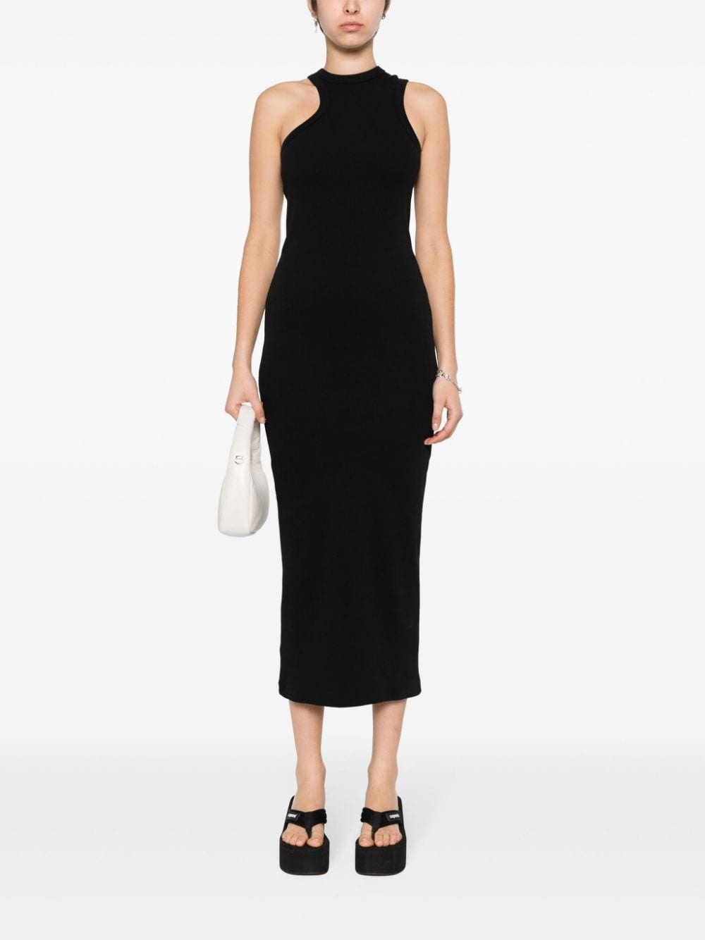 ribbed maxi dress - 2