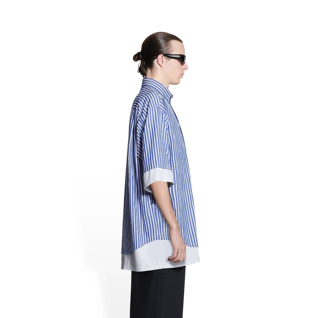 Men's Bb Icon Layered Shirt in Blue - 3
