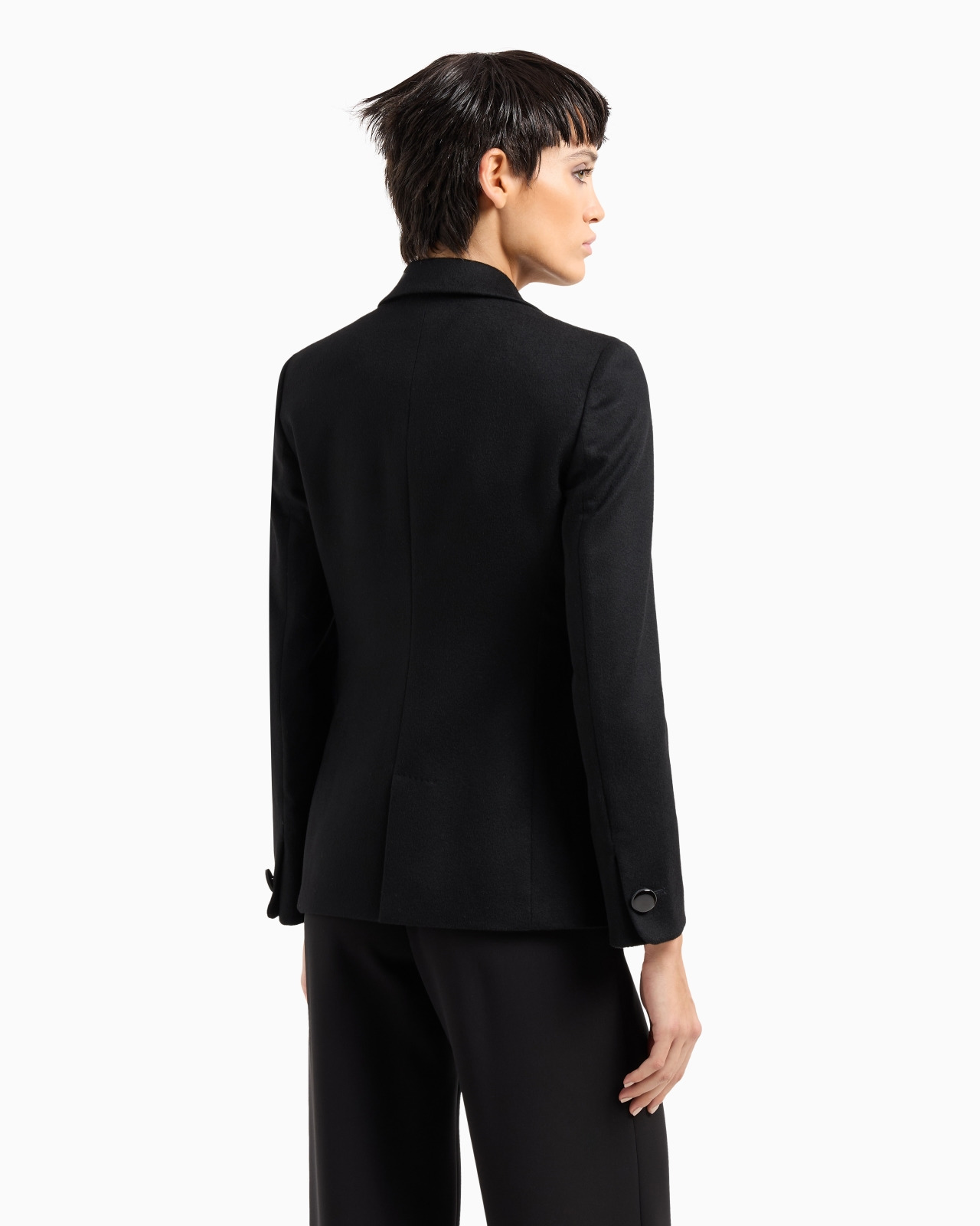 Single-breasted jacket in virgin wool and cashmere - 3
