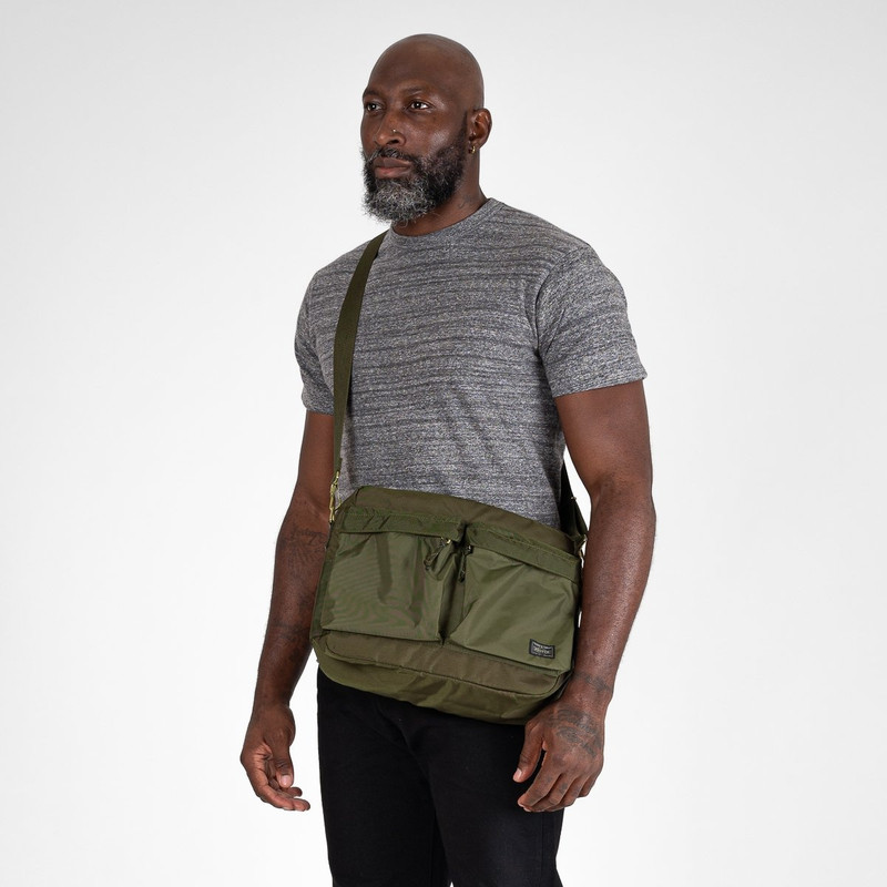 Iron Heart POR-FOR-SHL-OLV Porter - Yoshida & Co. - Force Shoulder Bag - Olive outlook