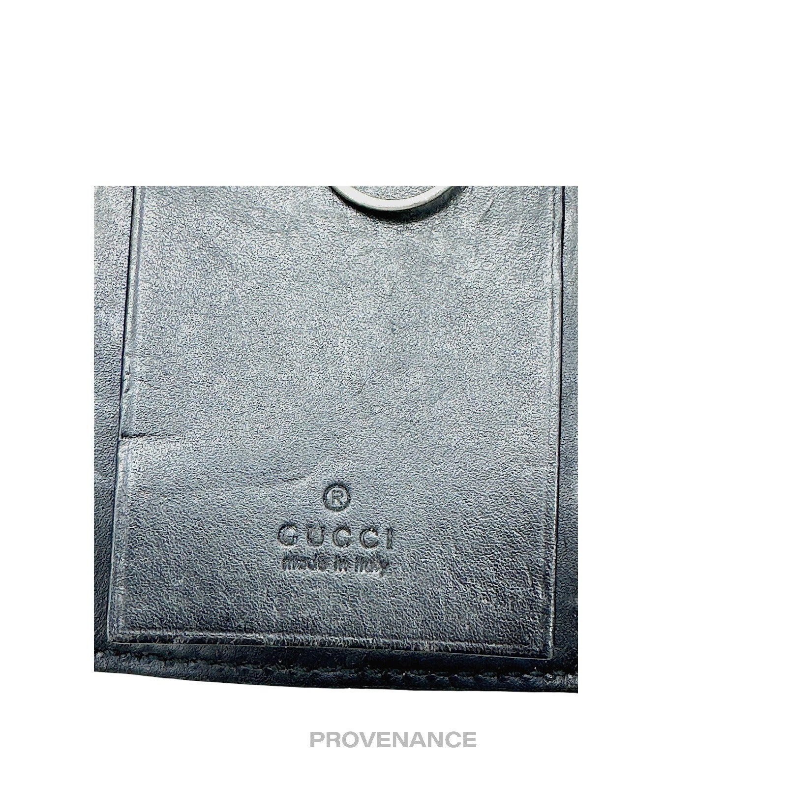 Gucci Bow 6 Key Holder - Black Guccissima Leather Gold - 8