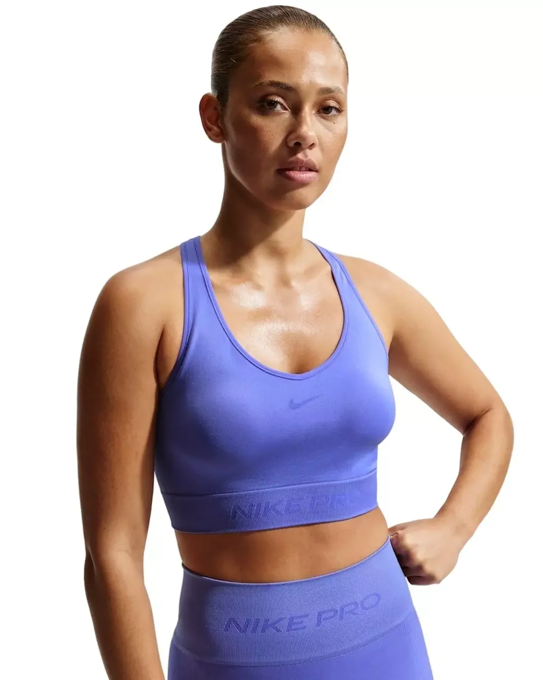 Women's Pro Seamless Dri-FIT Cropped Tank Top -Sapphire - 1