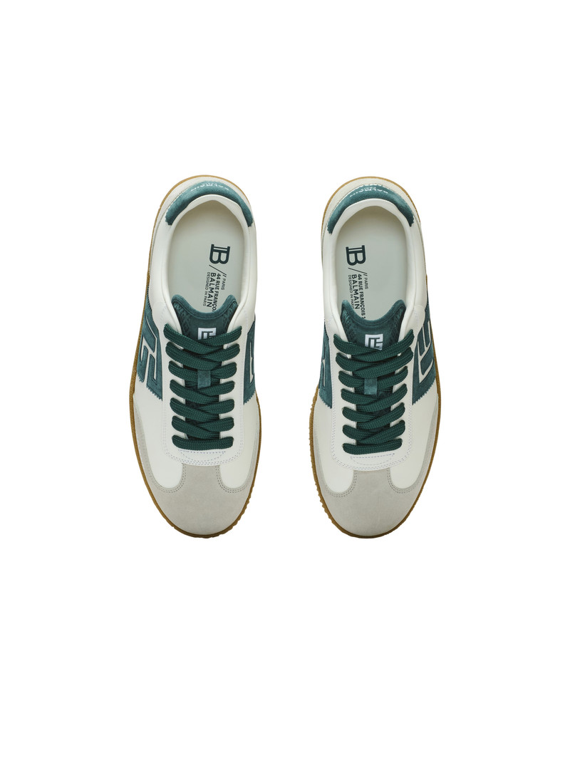 Balmain Swan suede and smooth leather trainers 3