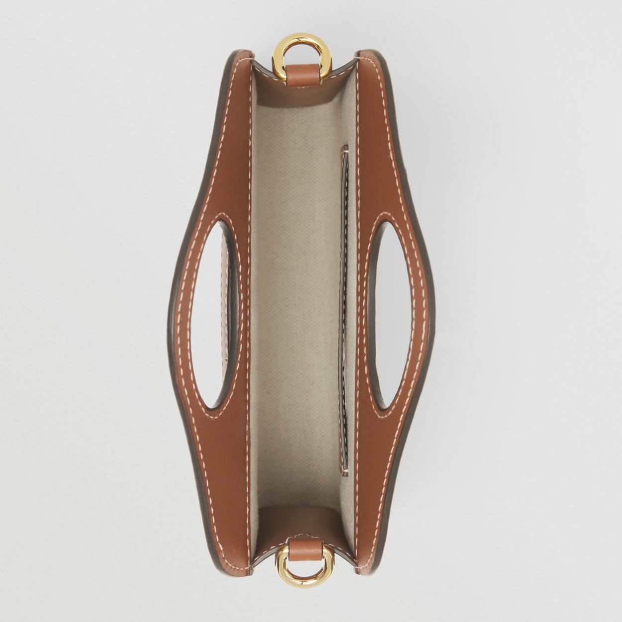 Micro Two-tone Canvas and Leather Pocket Bag - 5
