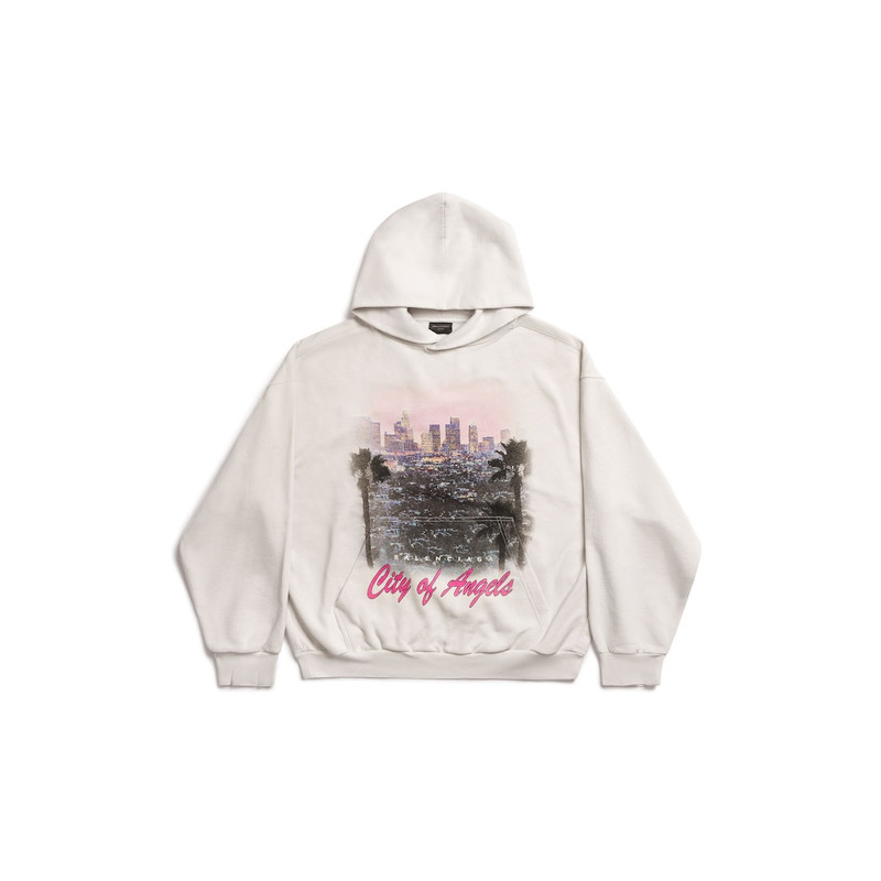 Men's City Of Angels Hoodie Medium Fit in Dirty White - 1