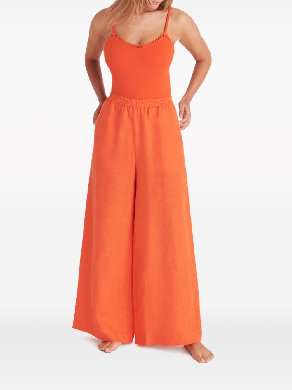 Select wide-leg linen trousers - 2