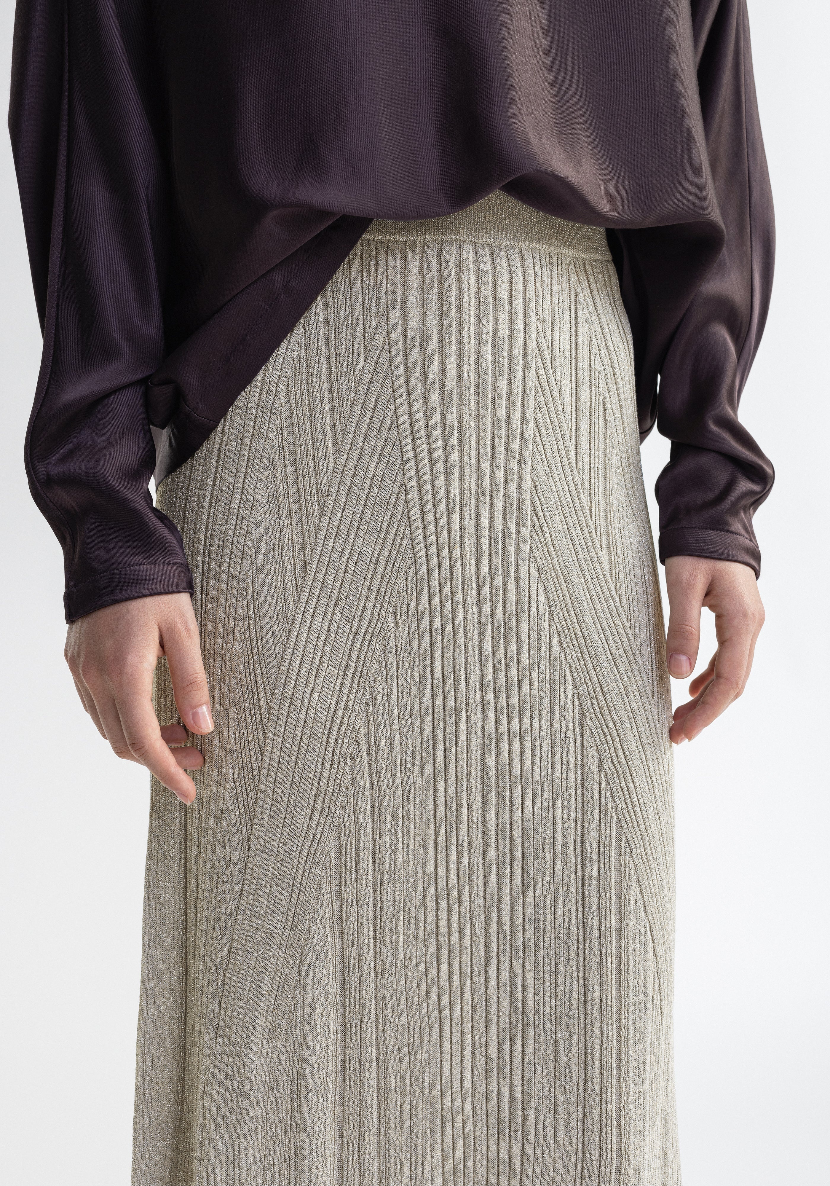 MOSSY
Sparkly ribbed midi skirt - 4