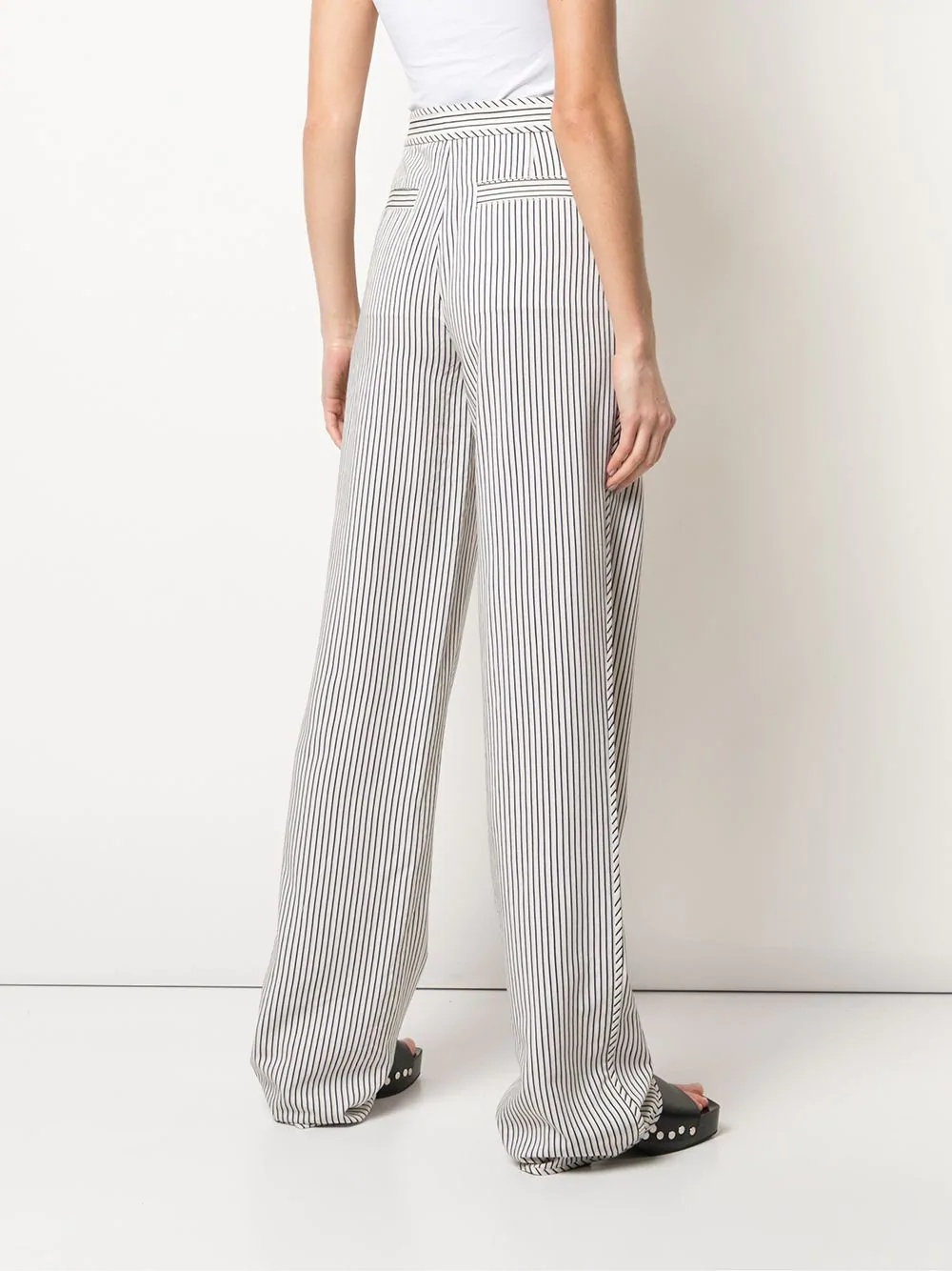 stripe pajama-style trousers - 4