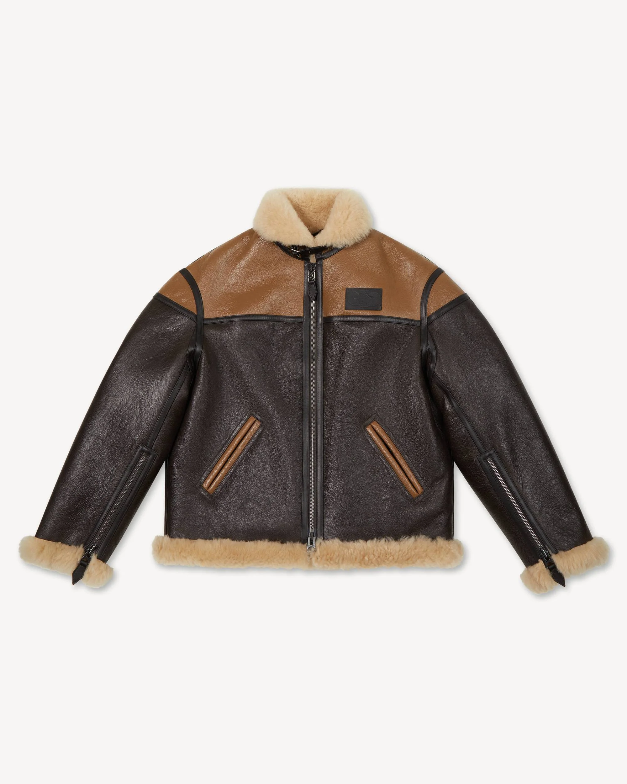 'KENZO Flying Boke' genderless blouson in shearling - 1