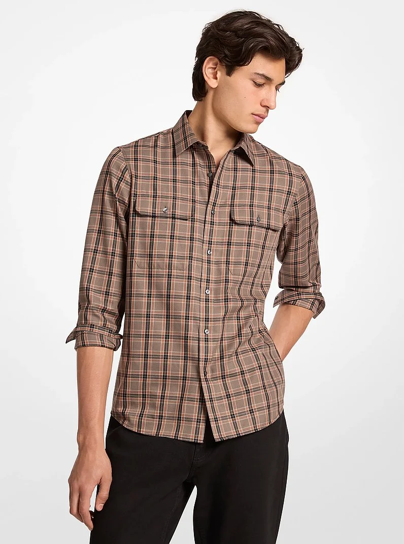Plaid Cotton Shirt - 1