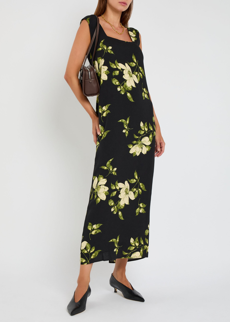 Reformation Vea Floral-print Crepe Midi Dress - 4