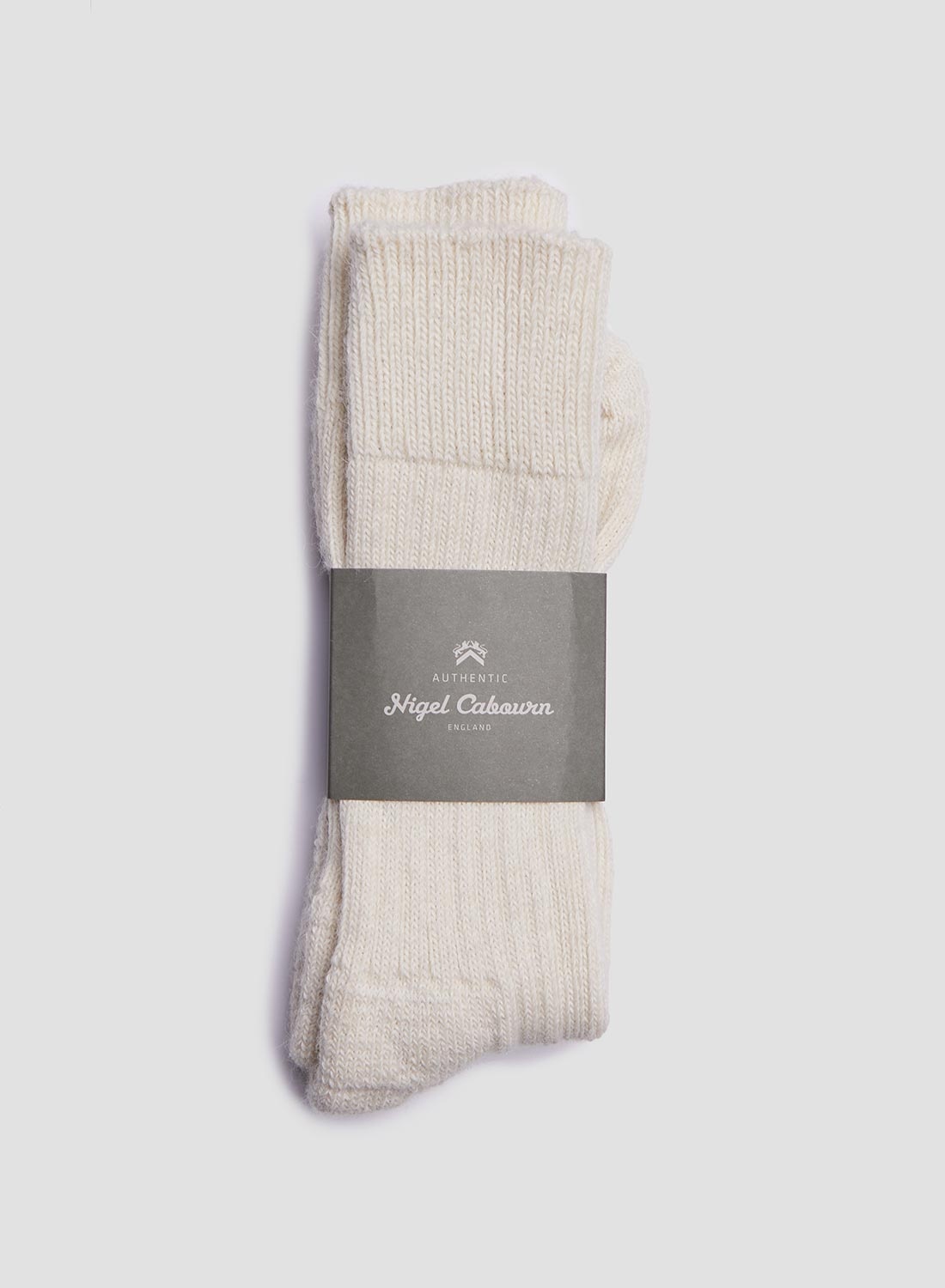 Alpaca Wool Sock in Cream - 1