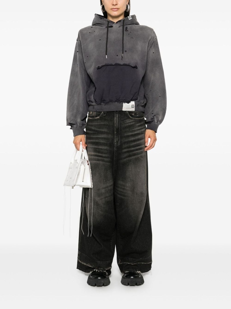Maison MIHARAYASUHIRO distressed hoodie outlook