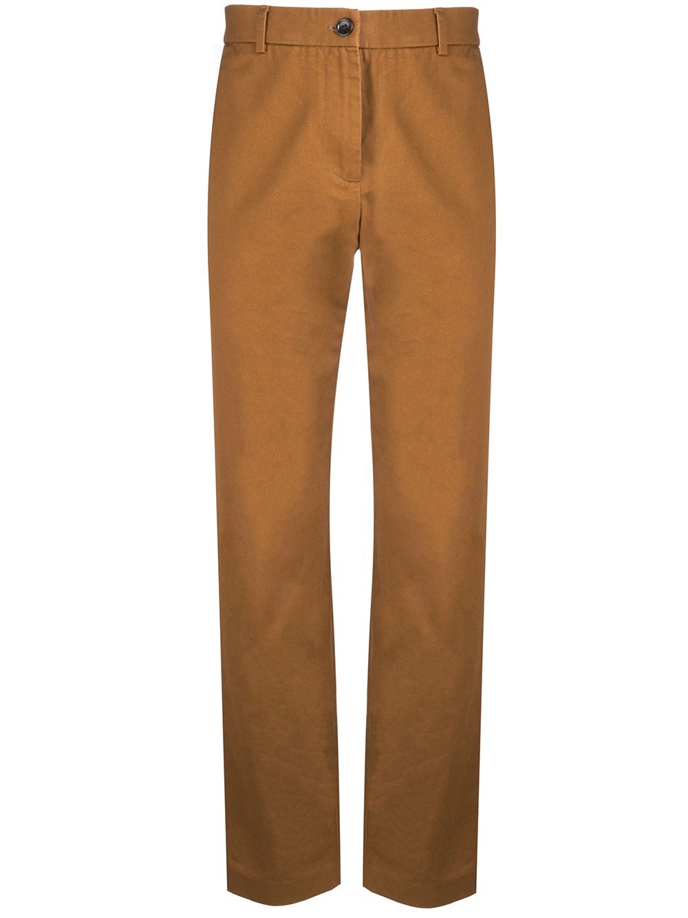 logo embroidered chino trousers - 1