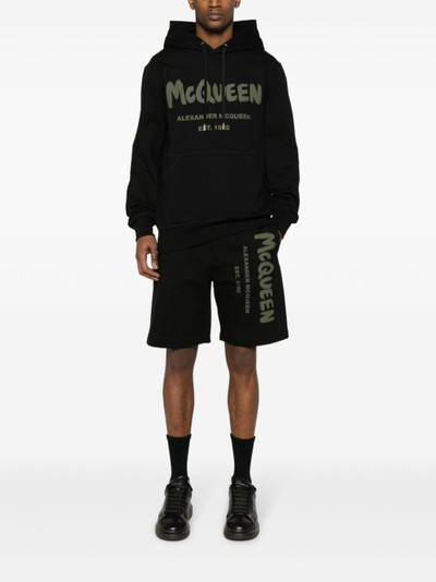 Alexander McQueen logo-print cotton shorts outlook