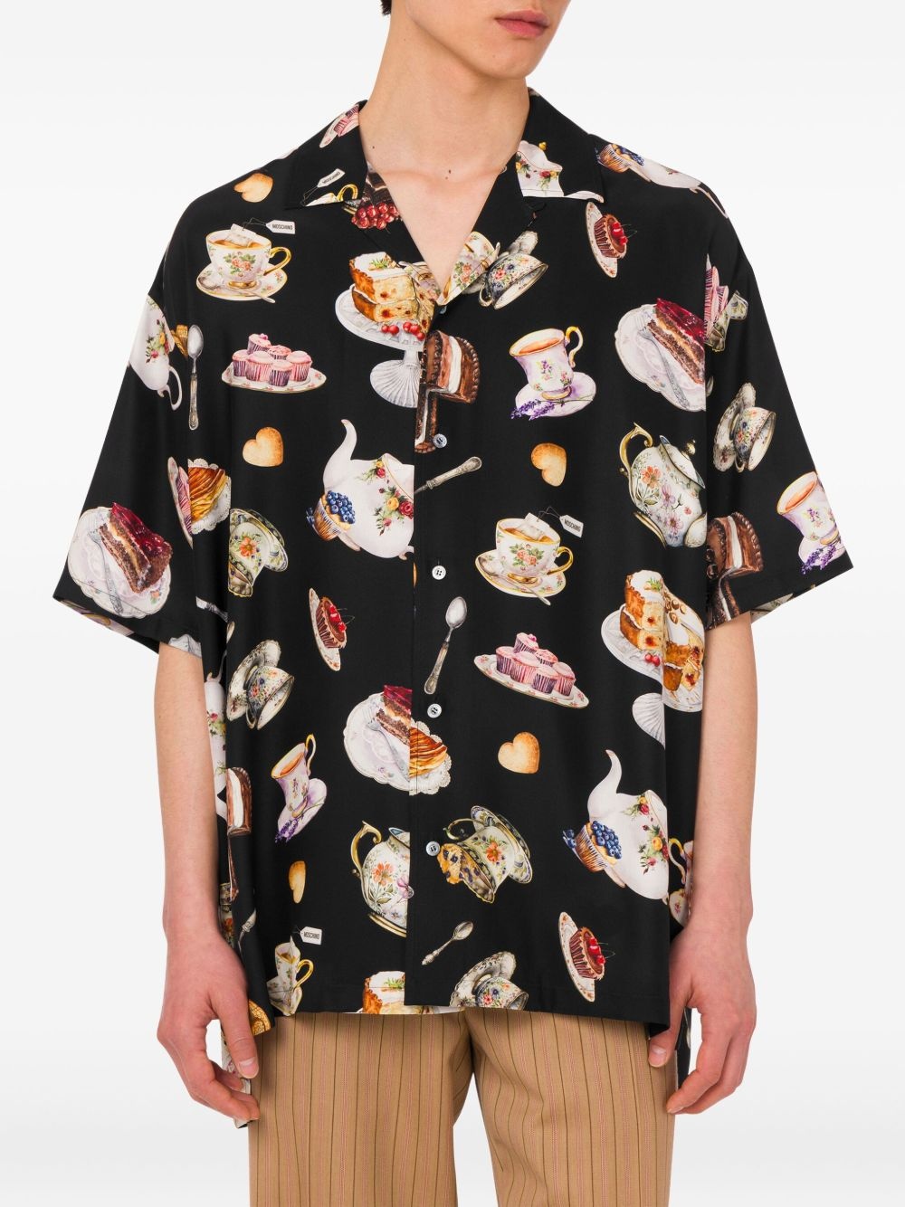 printed silk shirt - 3
