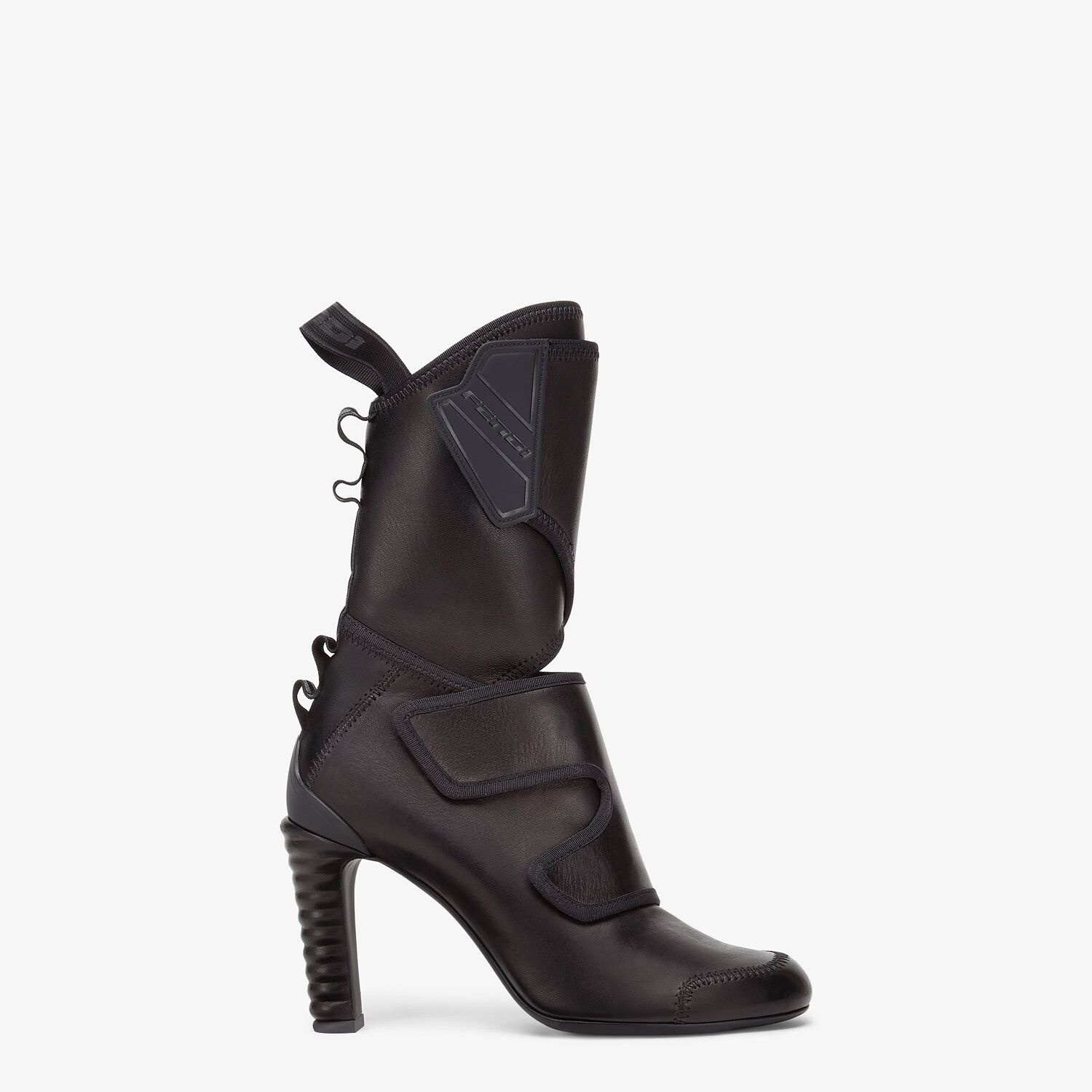 Black leather Promenade Booties - 1