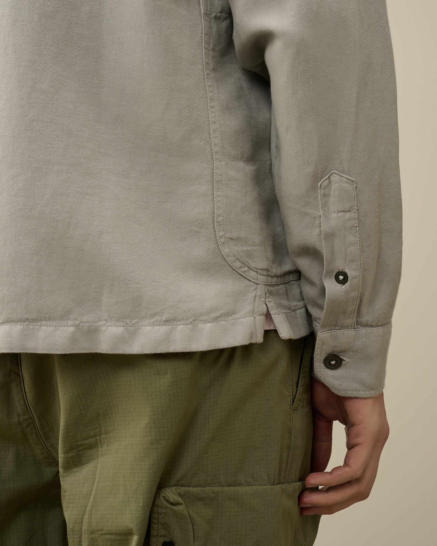 Broken Linen/Cotton Pocket Shirt - 4