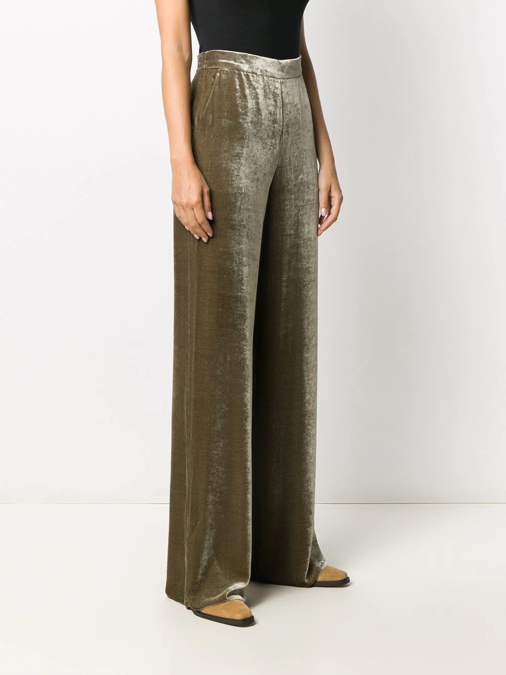 crushed velvet trousers - 3