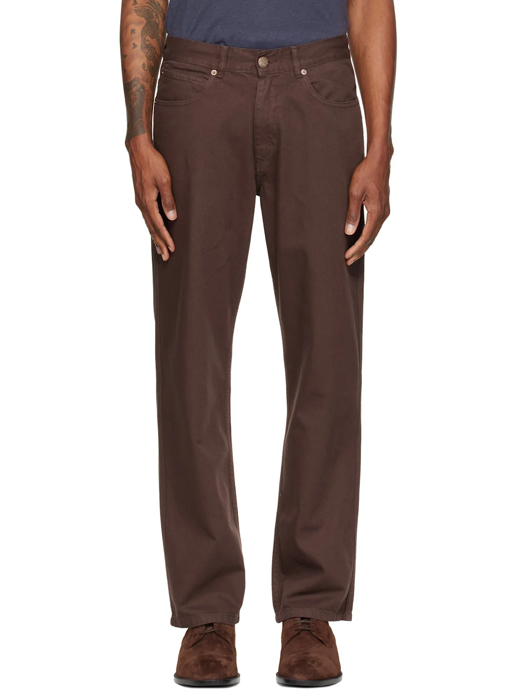 Brown Coarse Trousers - 1