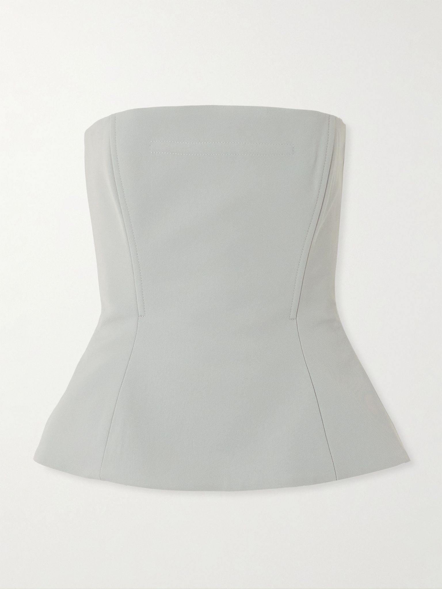 Strapless twill bustier top Gray - 1