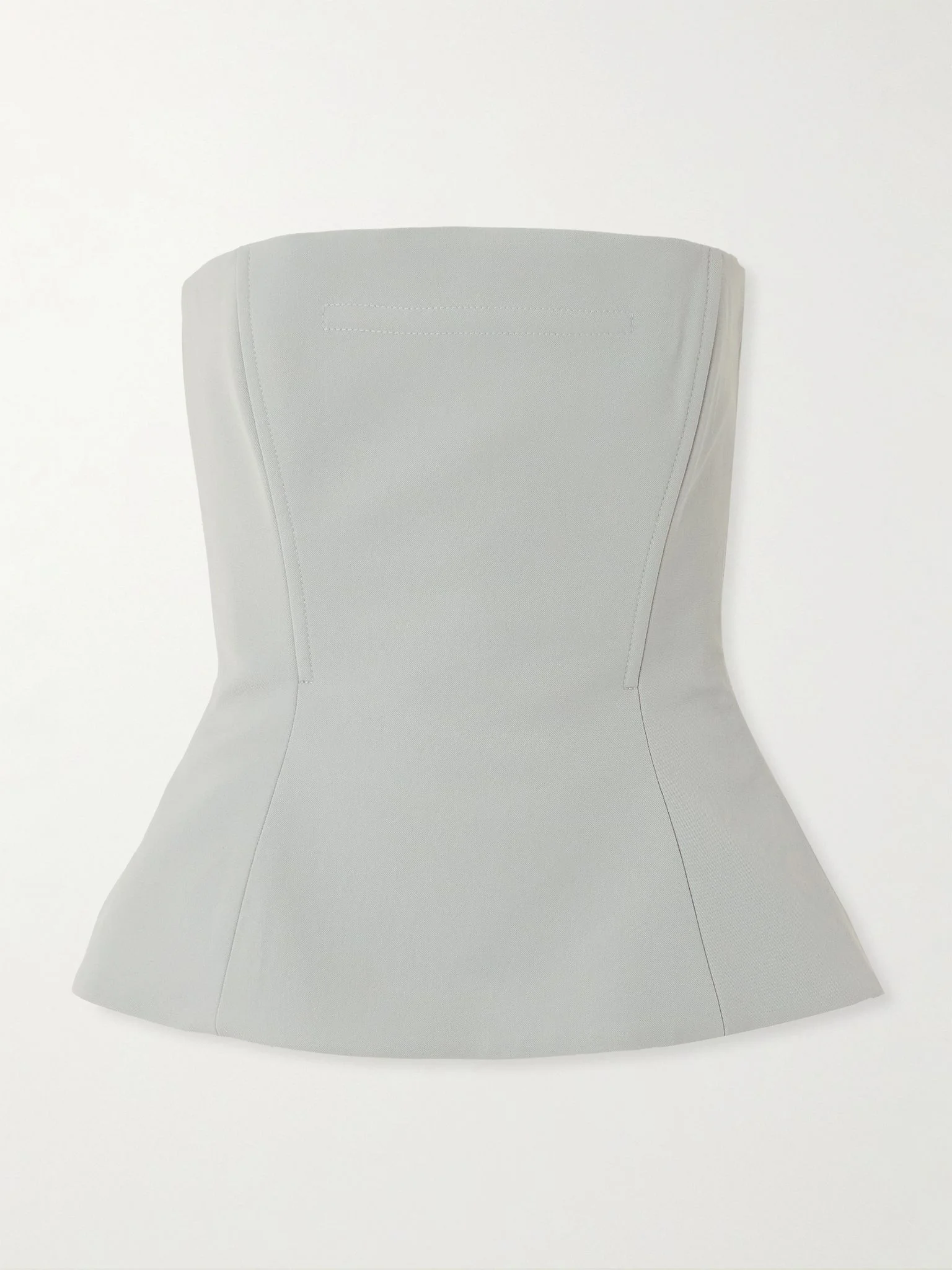 Strapless twill bustier top Gray - 1