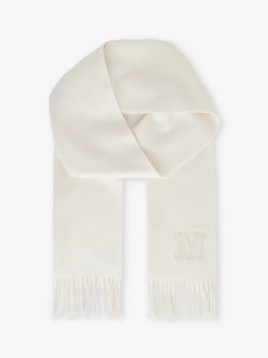Tassel-trim cashmere scarf - 1