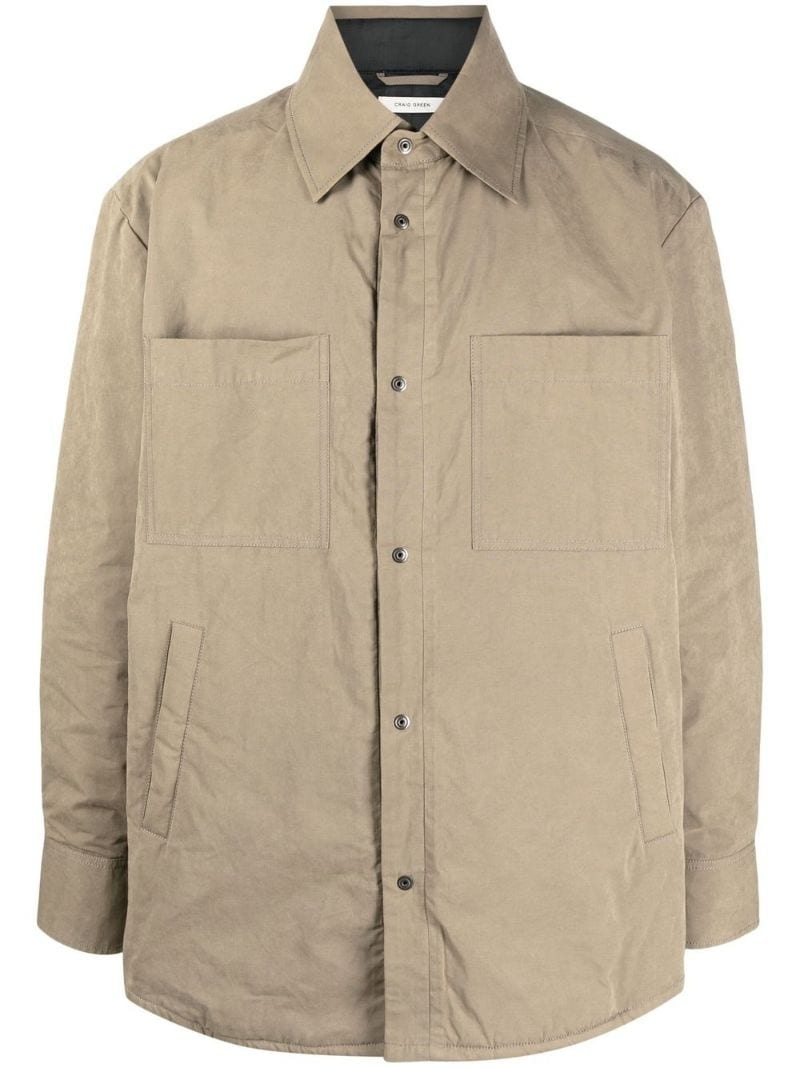 long-sleeve shirt-jacket - 1
