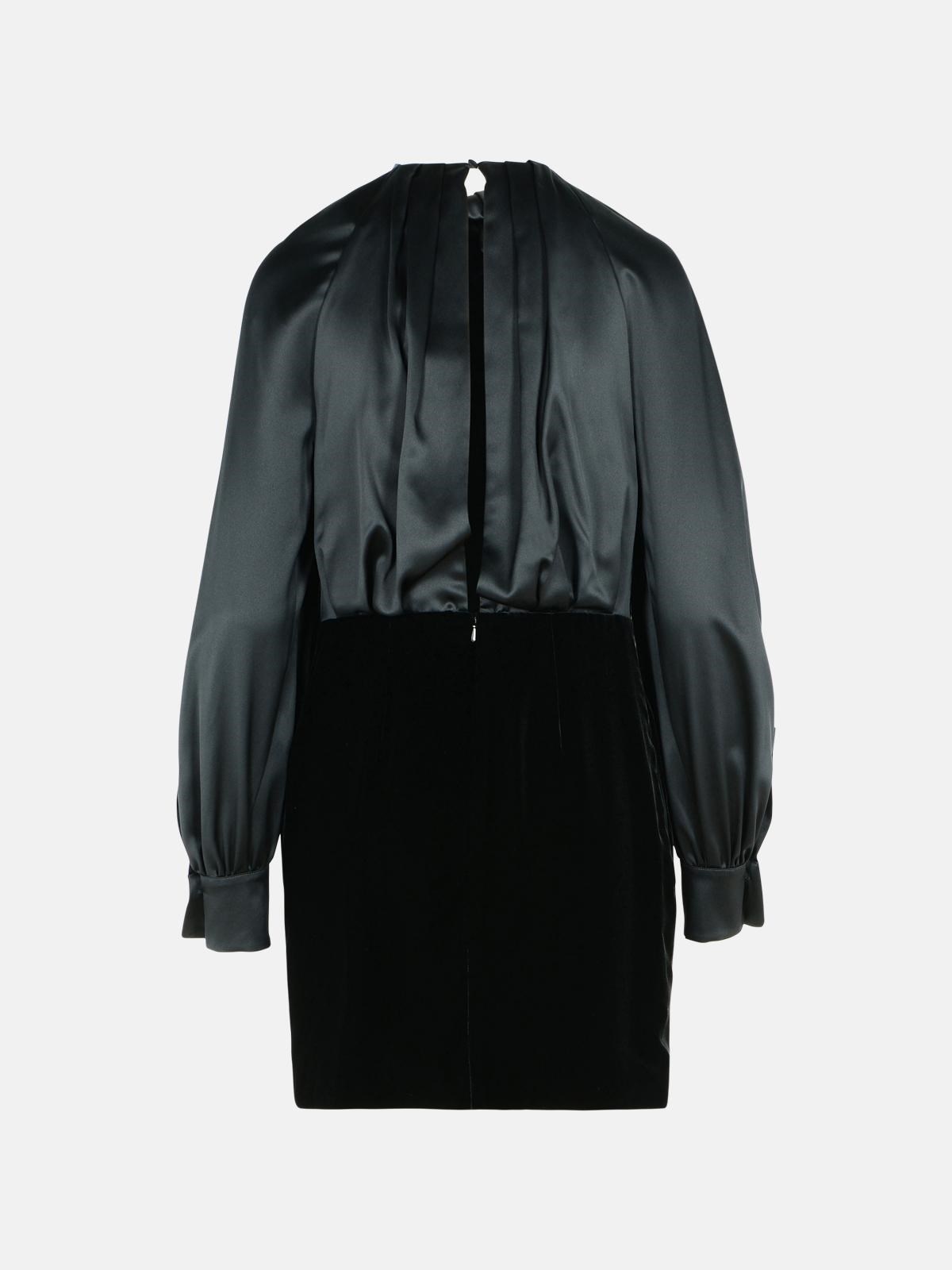 'ZARELIA' BLACK SILK DRESS - 3