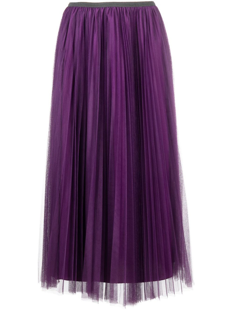 pleated tulle midi skirt 1