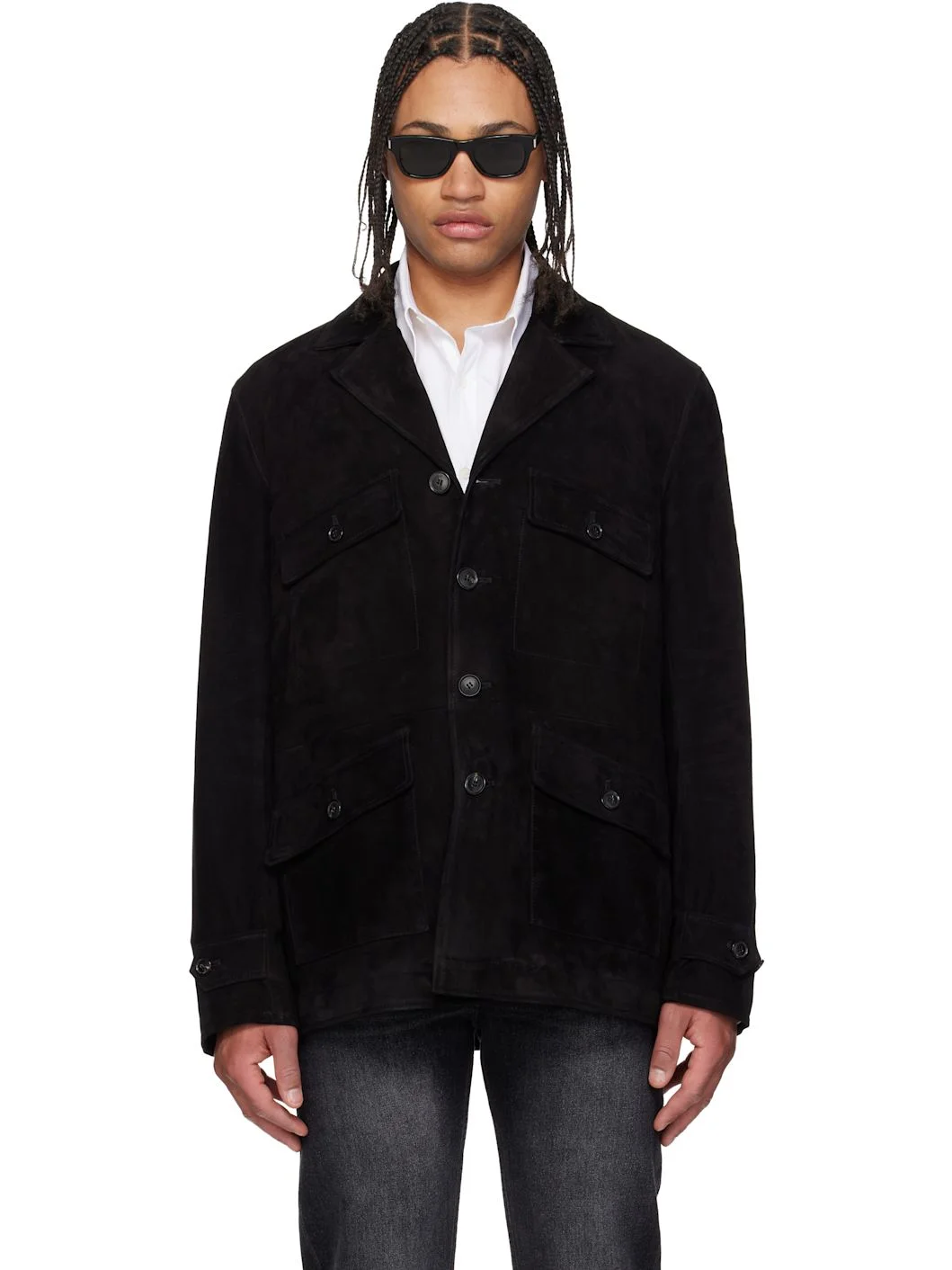 Black Field Suede Jacket - 1