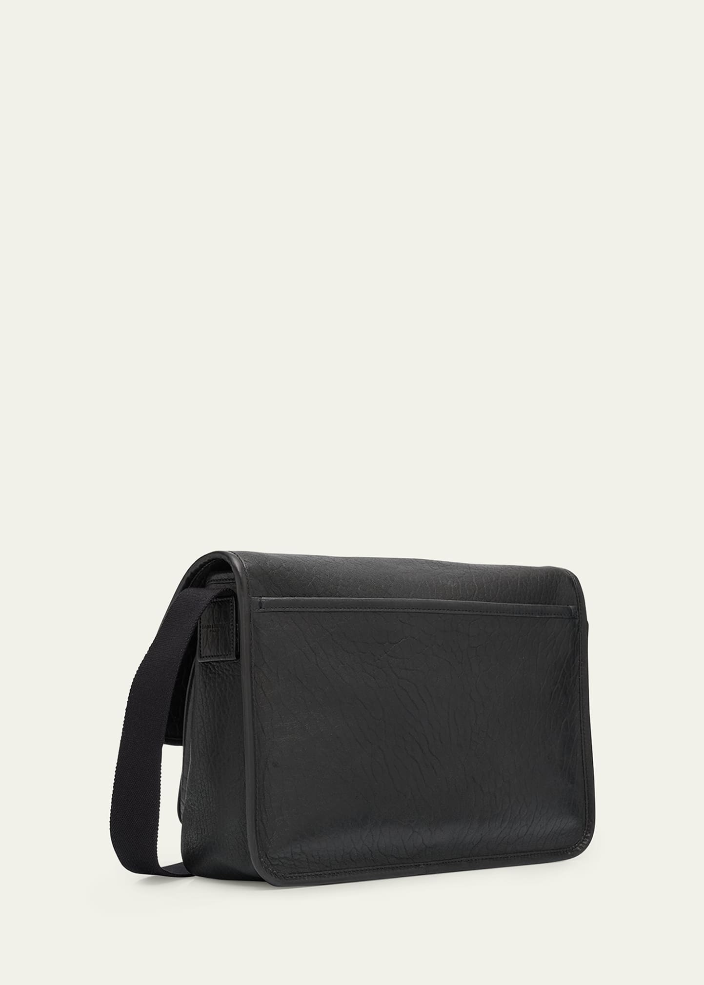 Men's Niki YSL Messenger Bag in Grained Leather - 2