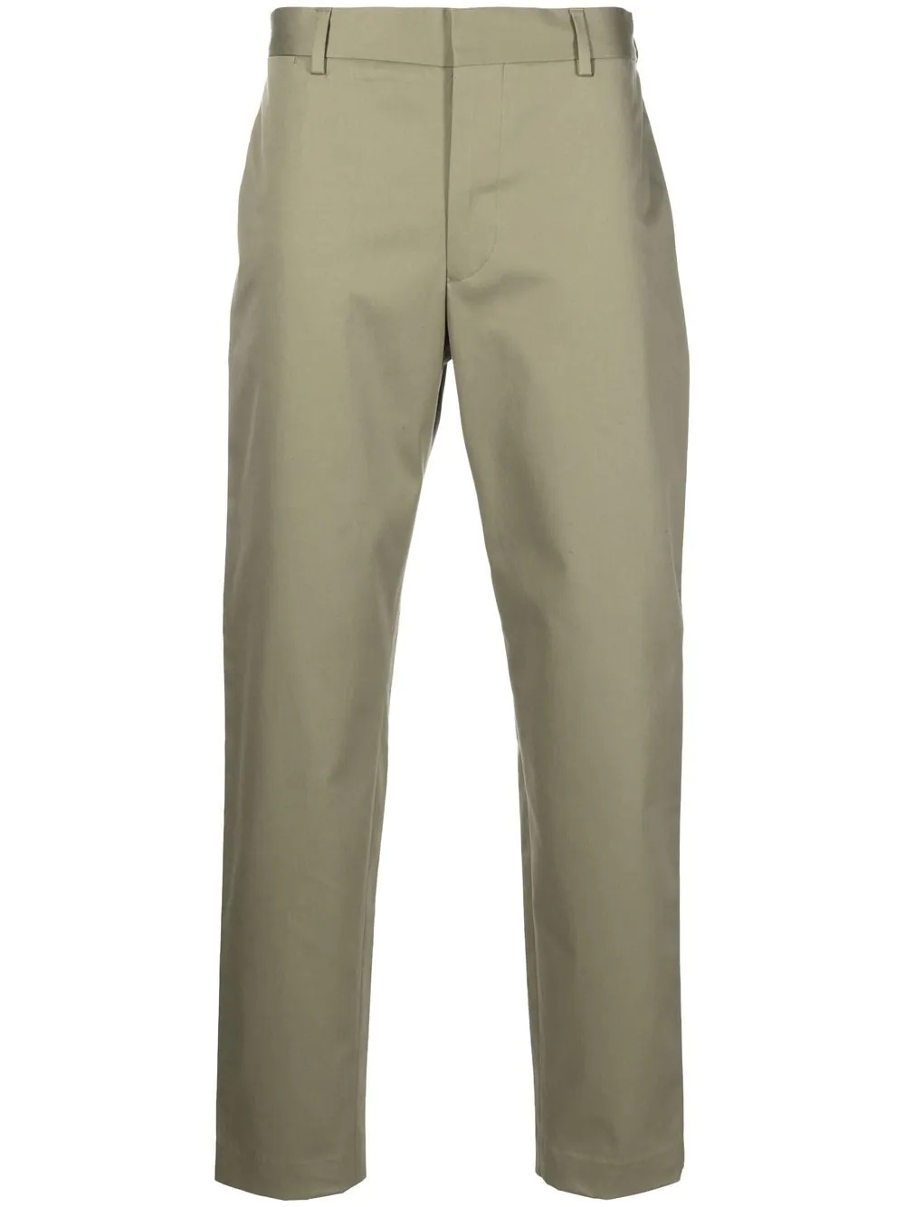 straight-leg cotton trousers - 1