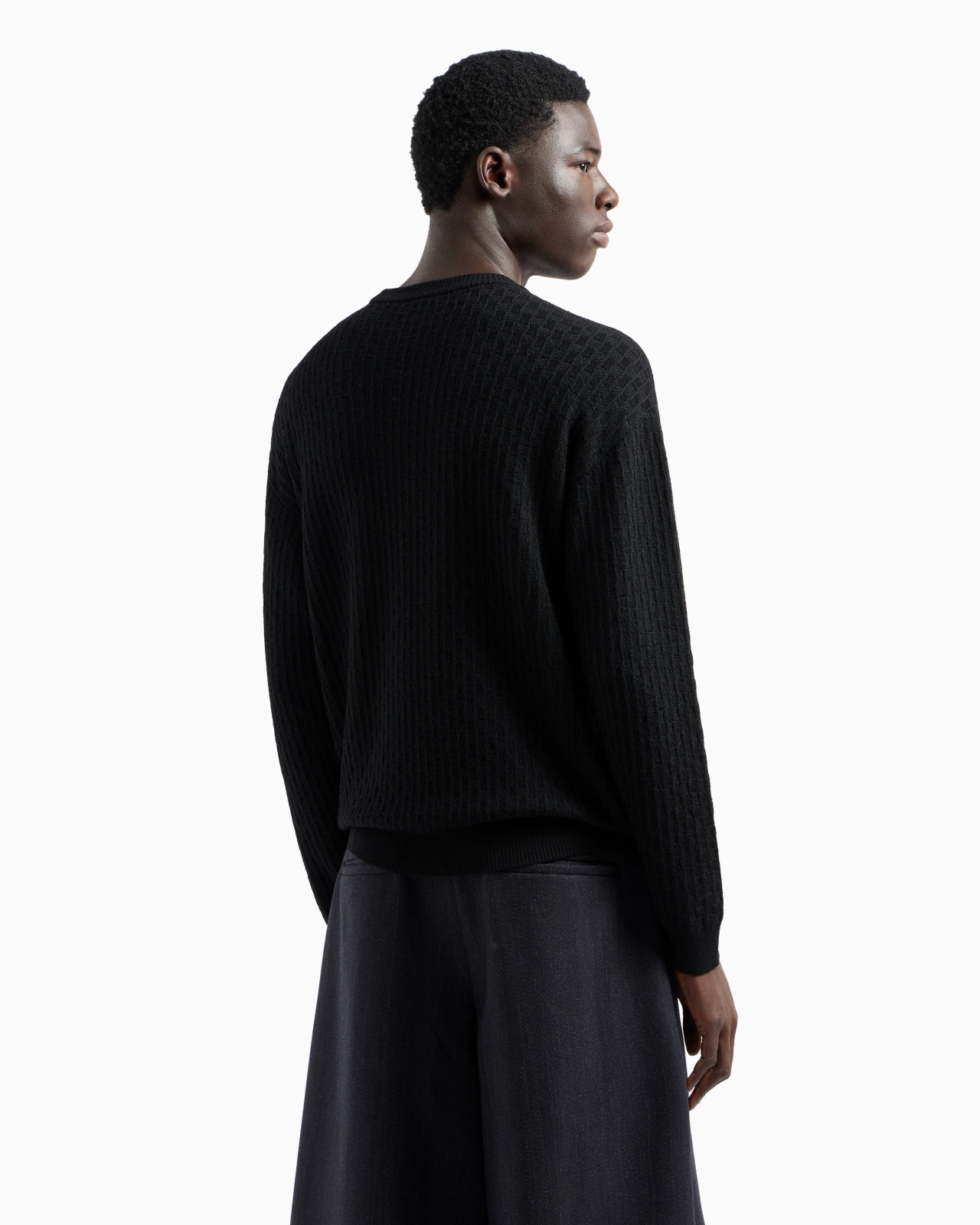 Tuck-stitch virgin wool jumper - 3