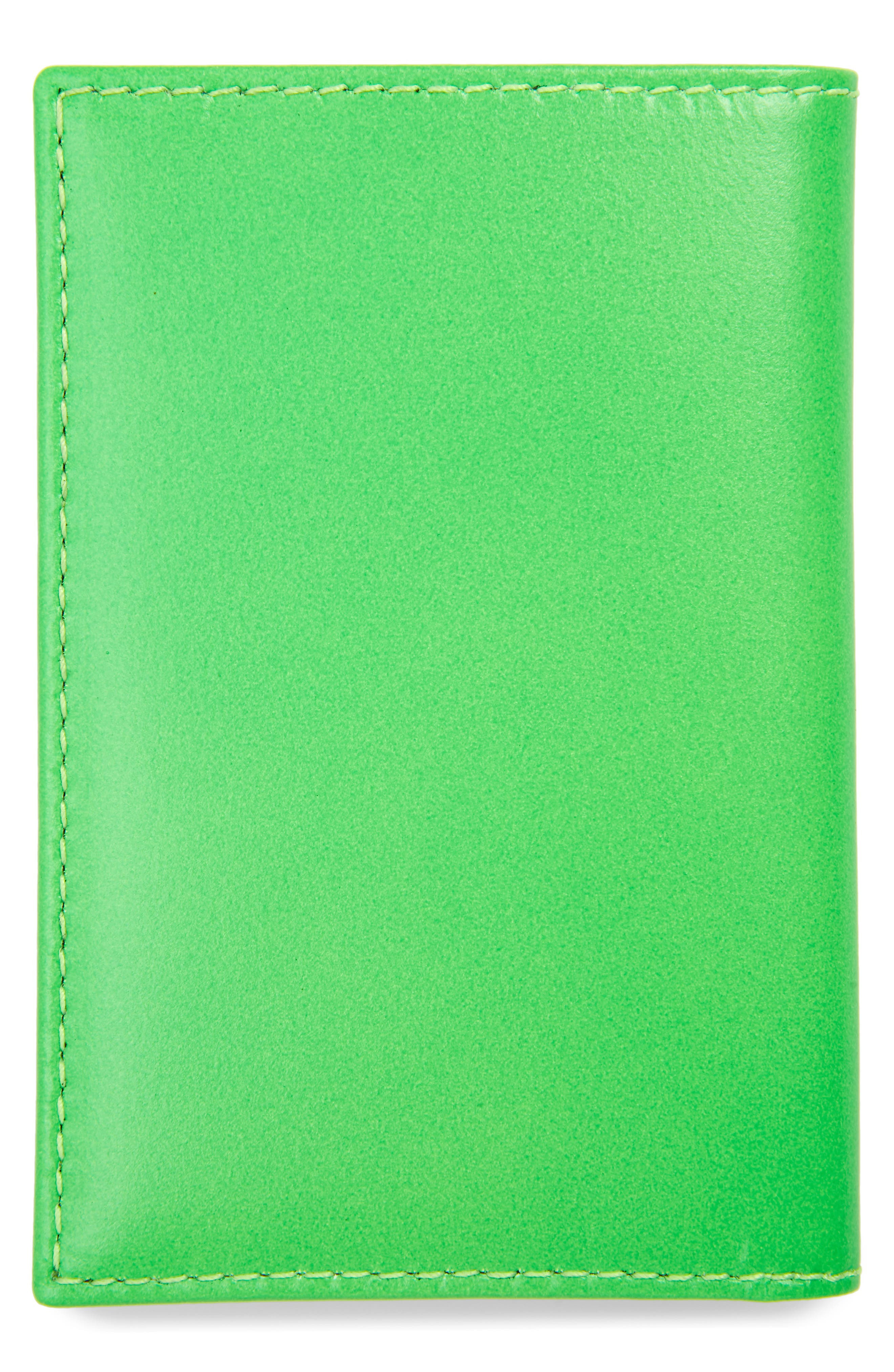 Comme des Garçons Wallets Super Fluo Card Case in Green at Nordstrom - 4