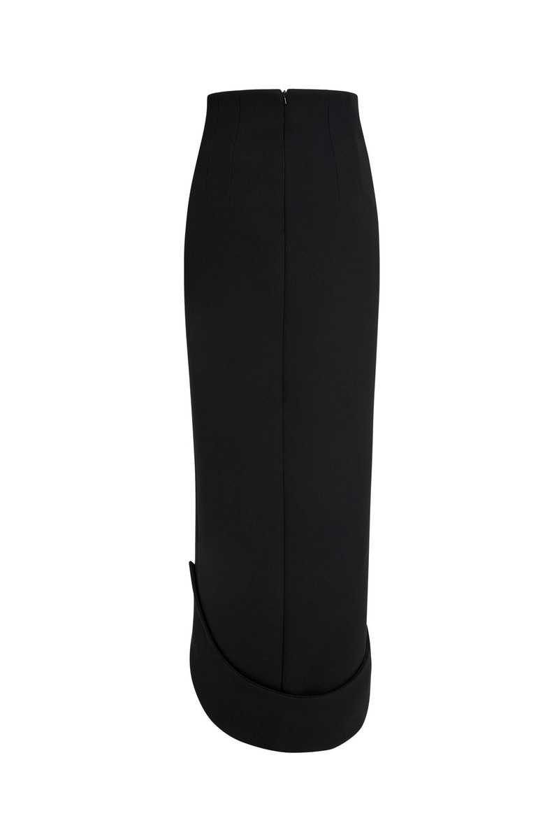 TAILORED SKIRT WITH JACKET COLLAR AT HEM BLACK 3