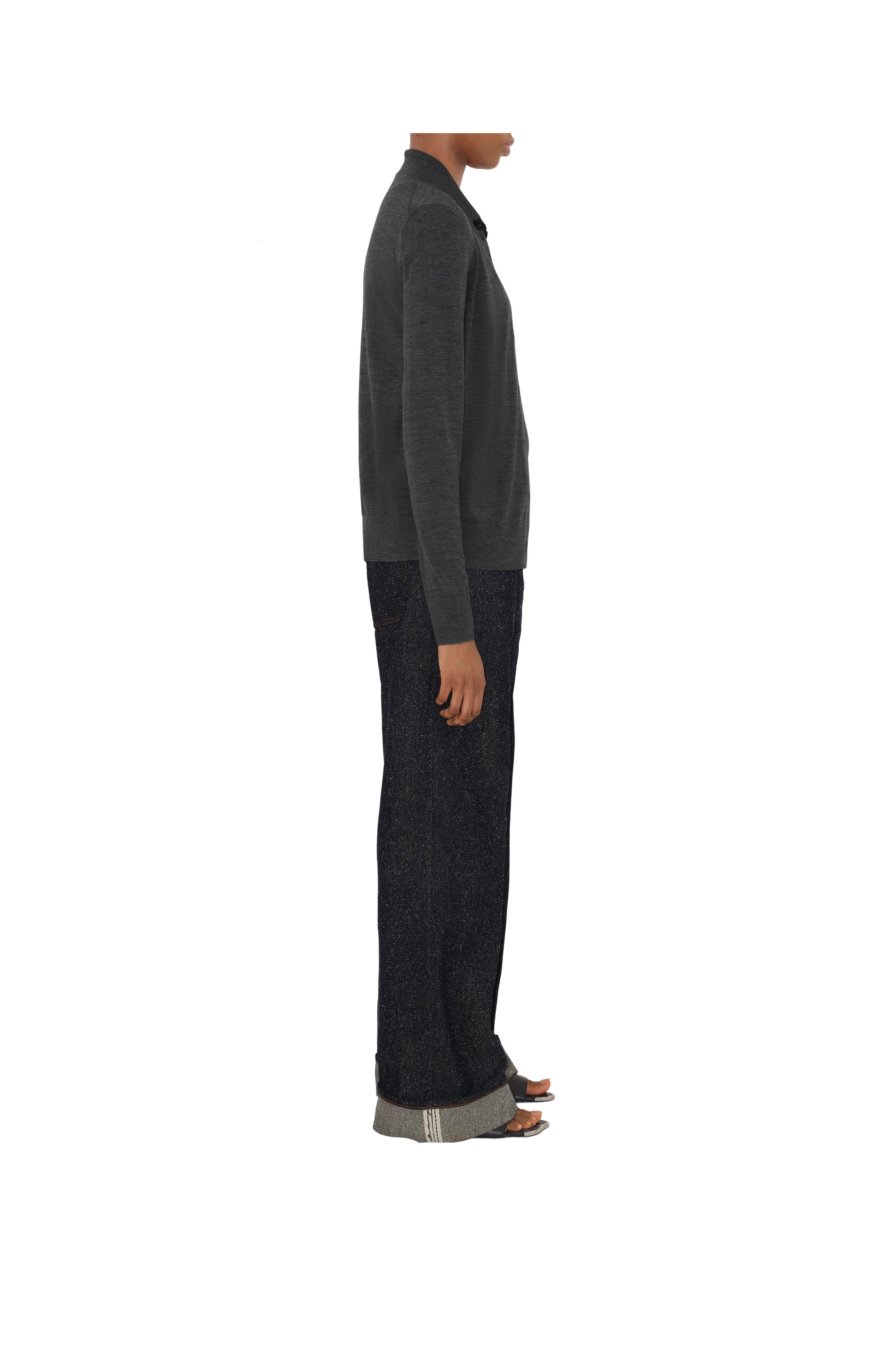 burberry Wool Cardigan in Mid Grey at Nordstrom - 3