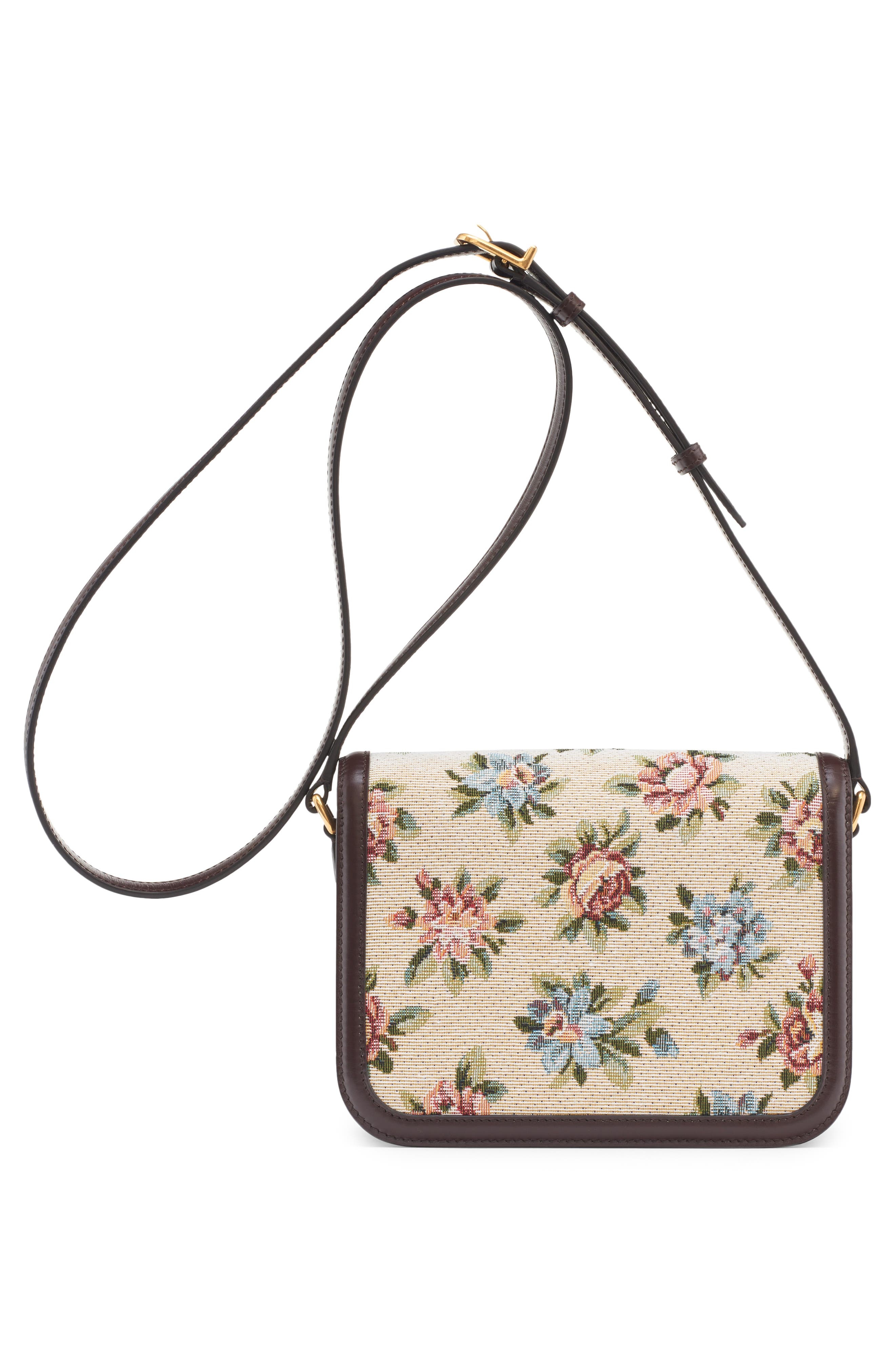 Valentino Garavani 9TO5 Papier Floral Jacquard Shoulder Bag in Multicolor/Oak Brown at Nordstrom - 3