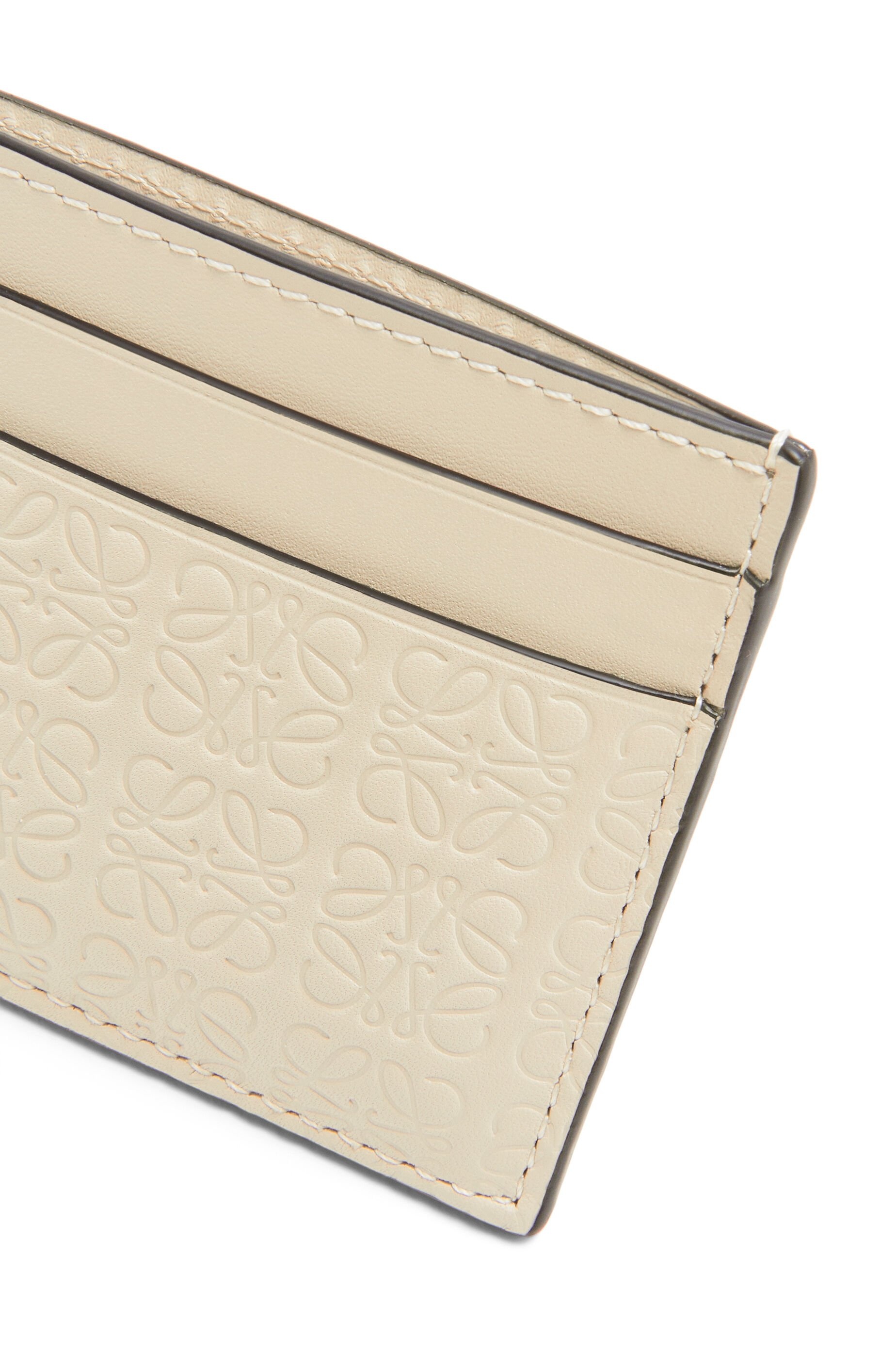 Repeat plain cardholder in embossed silk calfskin - 4
