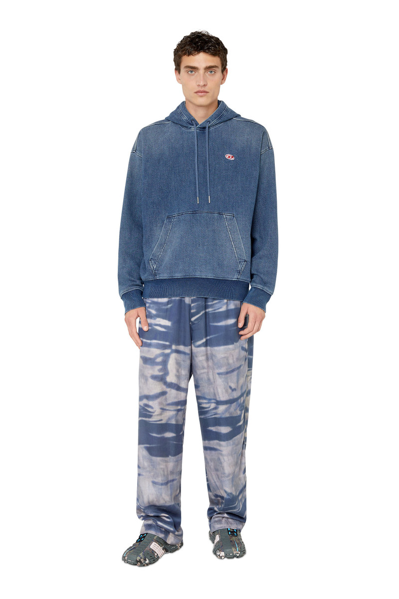 Diesel D-UM-RIB TRACK DENIM HOODIE outlook
