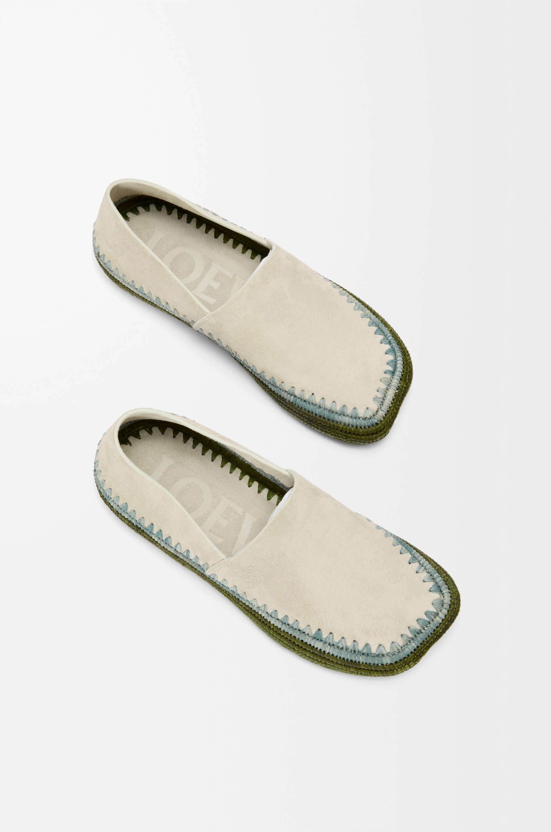 Rio slipper in suede and raffia - 4