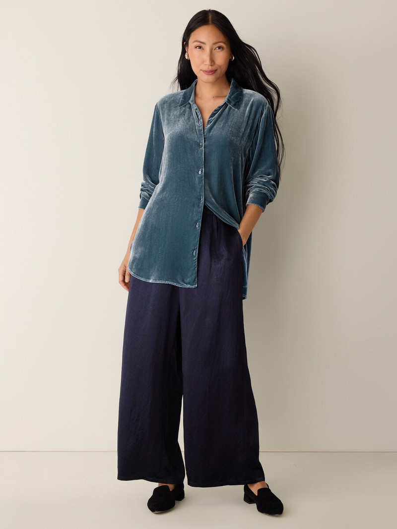 EILEEN FISHER Velvet Classic Collar Shirt outlook