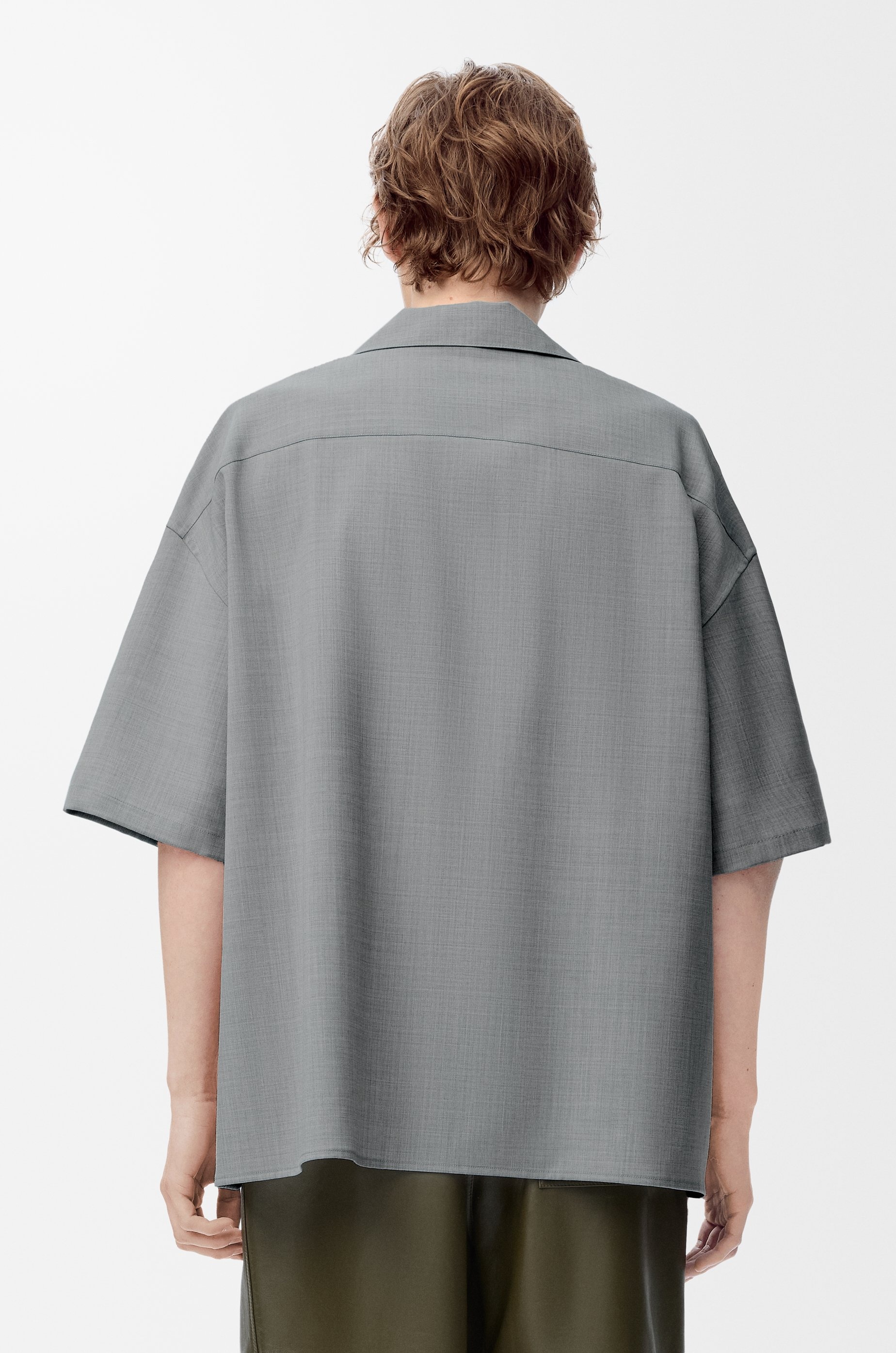 Short sleeve shirt in wool - 4