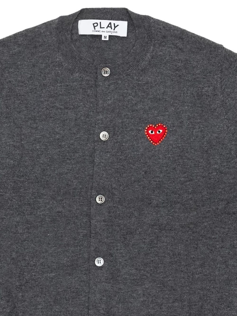 Comme des Garçons PLAY rhinestone heart cardigan outlook