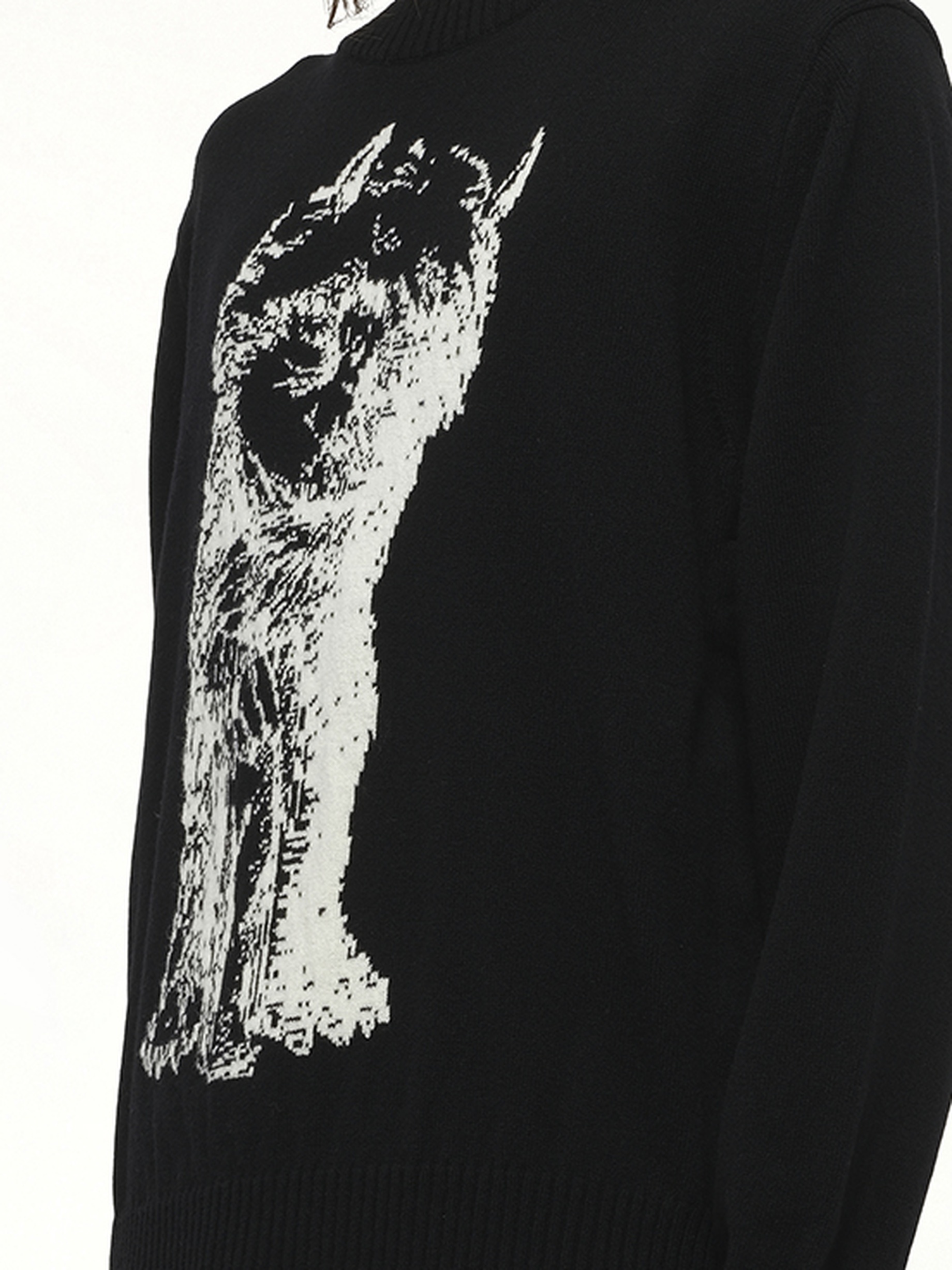 WHERE THE WILD THINGS ARE Wool Knit Pullover in Black - 3