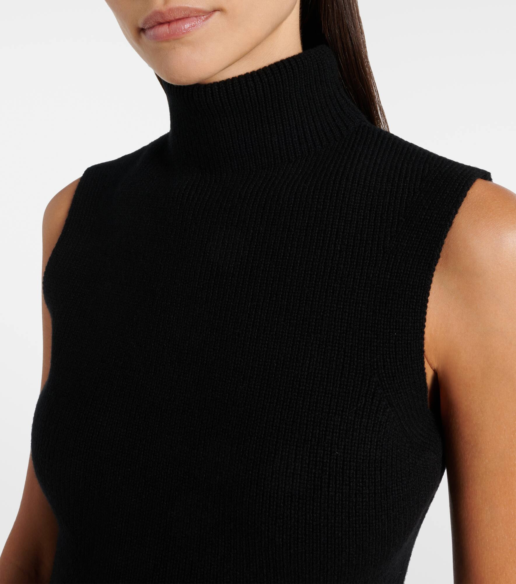 Ribbed-knit peplum wool and cashmere top - 4