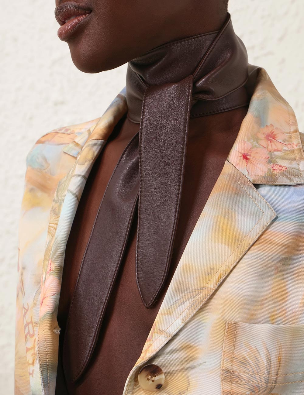 LEATHER NECK SCARF - 6